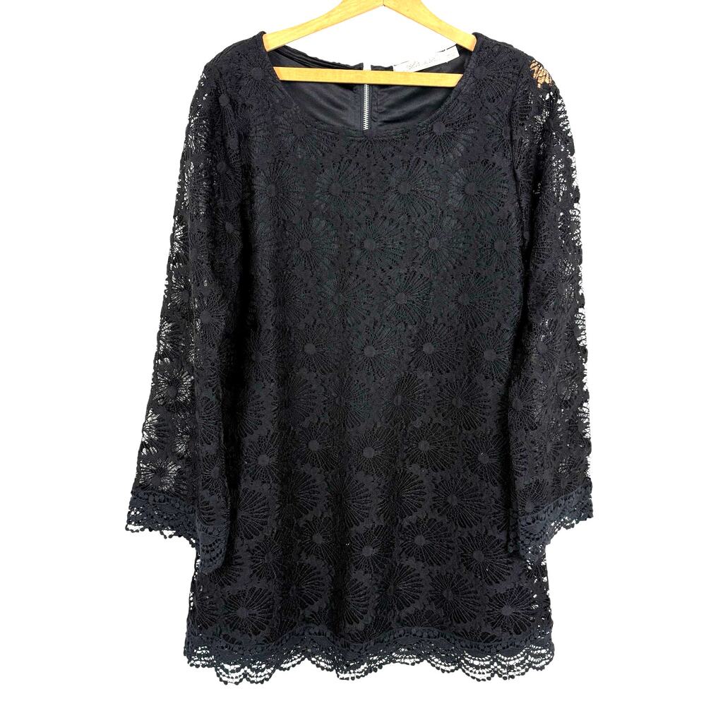 Liberty Love Women Lace Overlay Dress Large Dark Romantic Moody Fairy Grunge